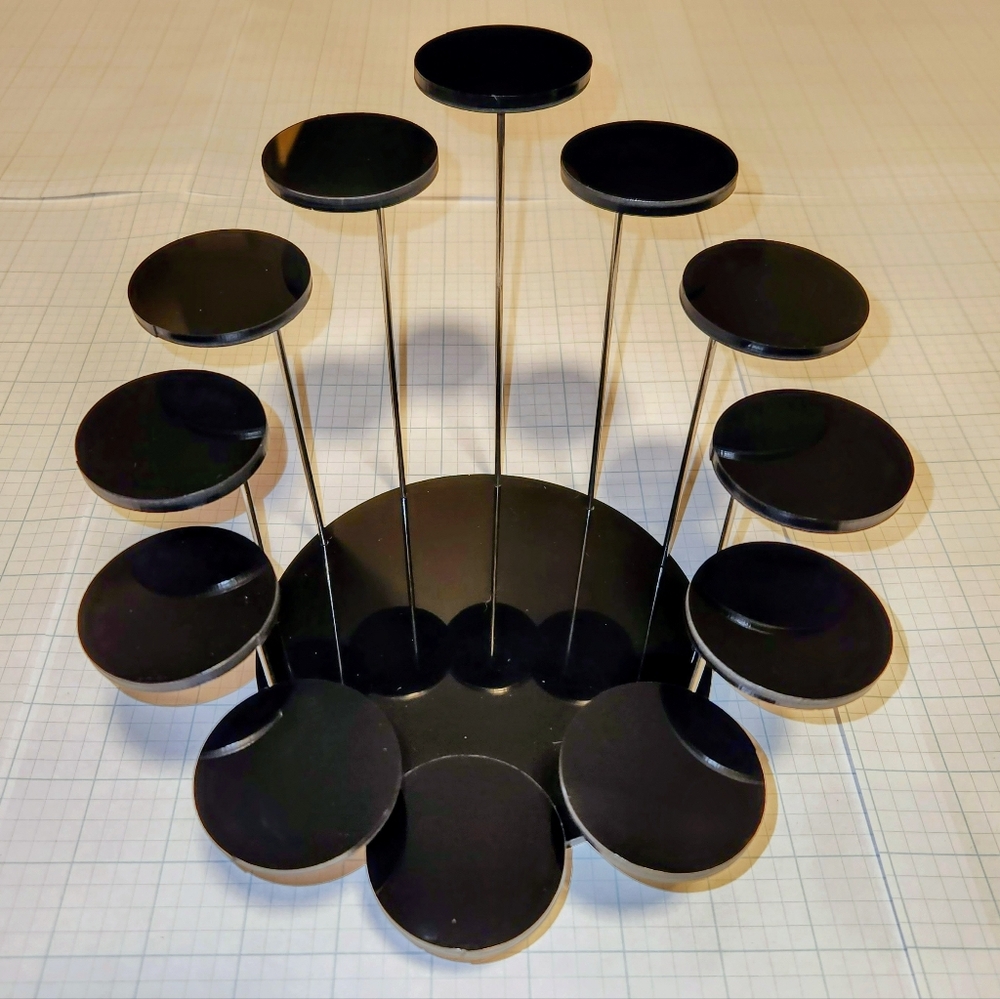 Glossy Black Adjustable Display Pedestal
